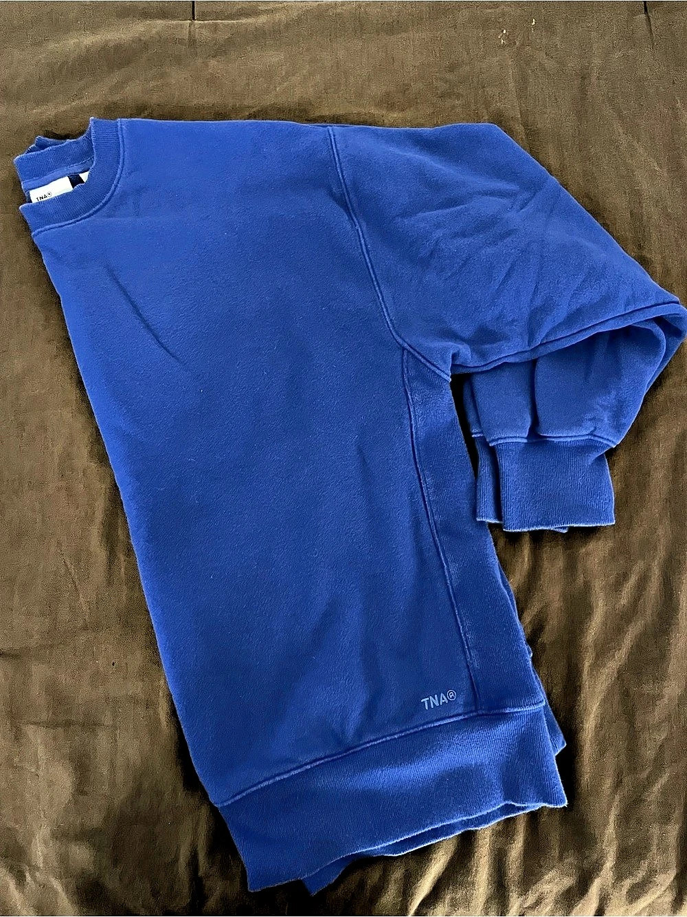 TNA Sweatfleece Terry Fleece Boyfriend Fit Blue Size Small